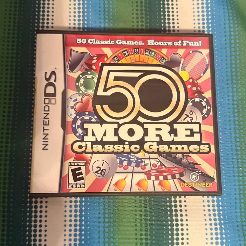 Nintendo DS "50 More Classic Games" Case - Colorful Game Cover